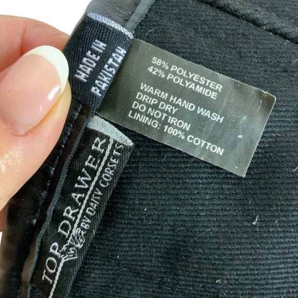 Top Drawer By Daisy Steel Boned Corset with Rivets XXL Black Brown Faux Leather - Picture 5 of 5